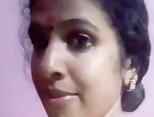 Big boobed Sexy Tamil wife milking her tits